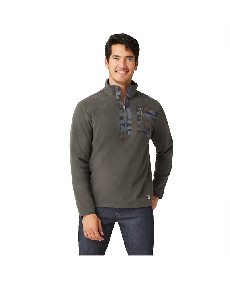Free Country Men's FreeCycle Super Soft Microfleece 1/2 Zip Mock Neck Shirt