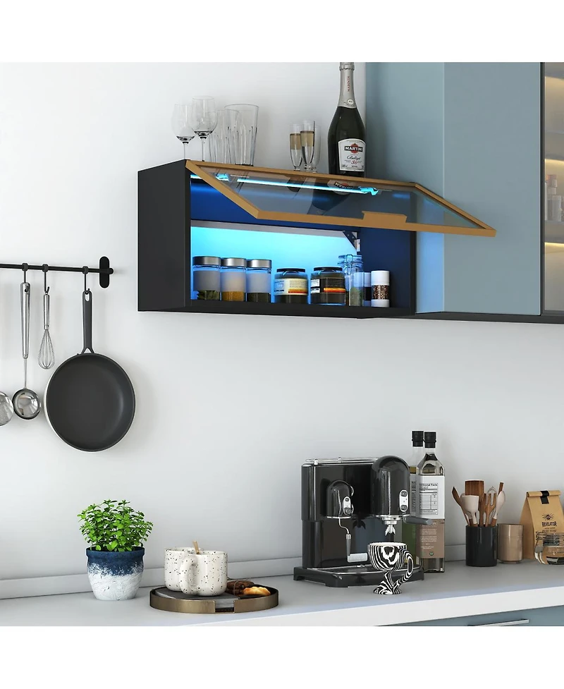 Streamdale Furniture Large-Capacity Wall Mounted Spice Rack Cabinet