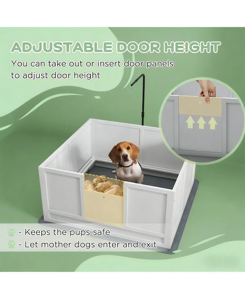Aostirmotor Spacious Whelping Box for Dogs in White