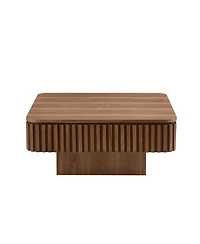 Streamdale Furniture Modern Handcraft Drum Coffee Table with Hidden Storage