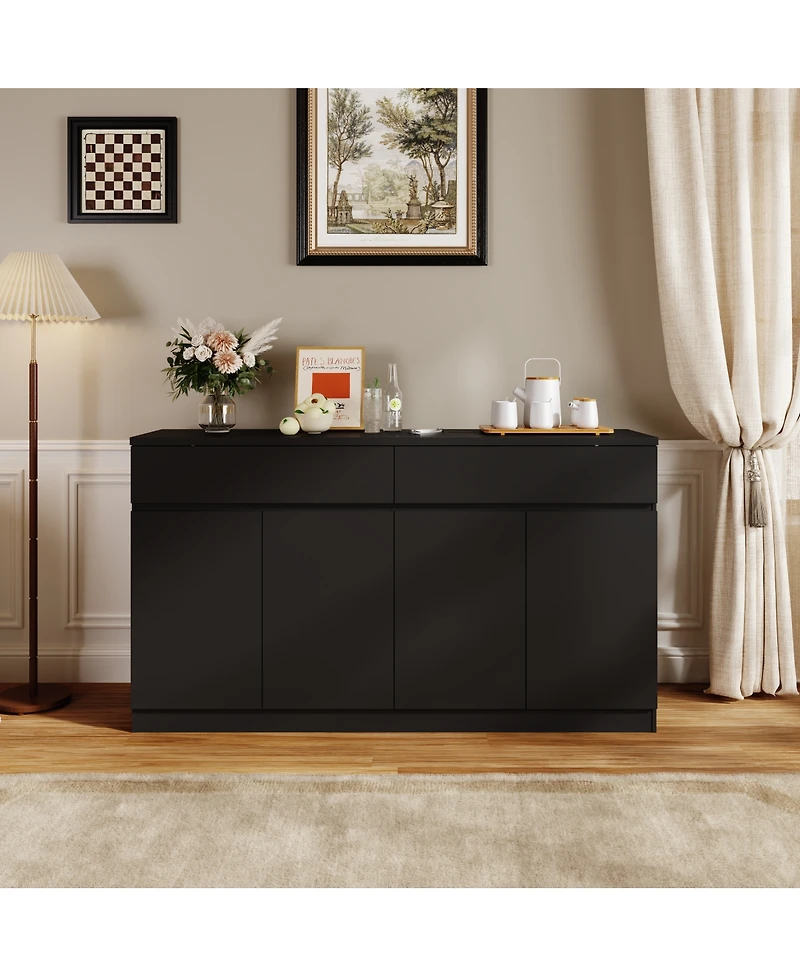 Streamdale Furniture Sideboard Buffet Cabinet with Storage, Large Kitchen Cabinet with 2 Drawers