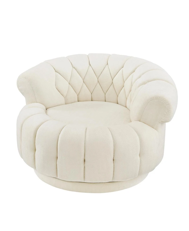 Streamdale Furniture Swivel Accent Chair 360° Round Club for Living Room/Bedroom