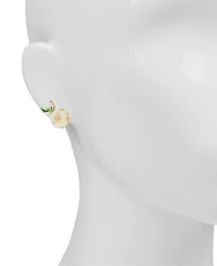 Patricia Nash Gold-Tone Flower & Leaf Post Earrings