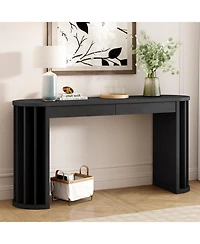 Streamdale Furniture 59" Oak Veneer Console Table