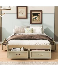 Streamdale Furniture Full Size Platform Bed with 6 Storage Drawers