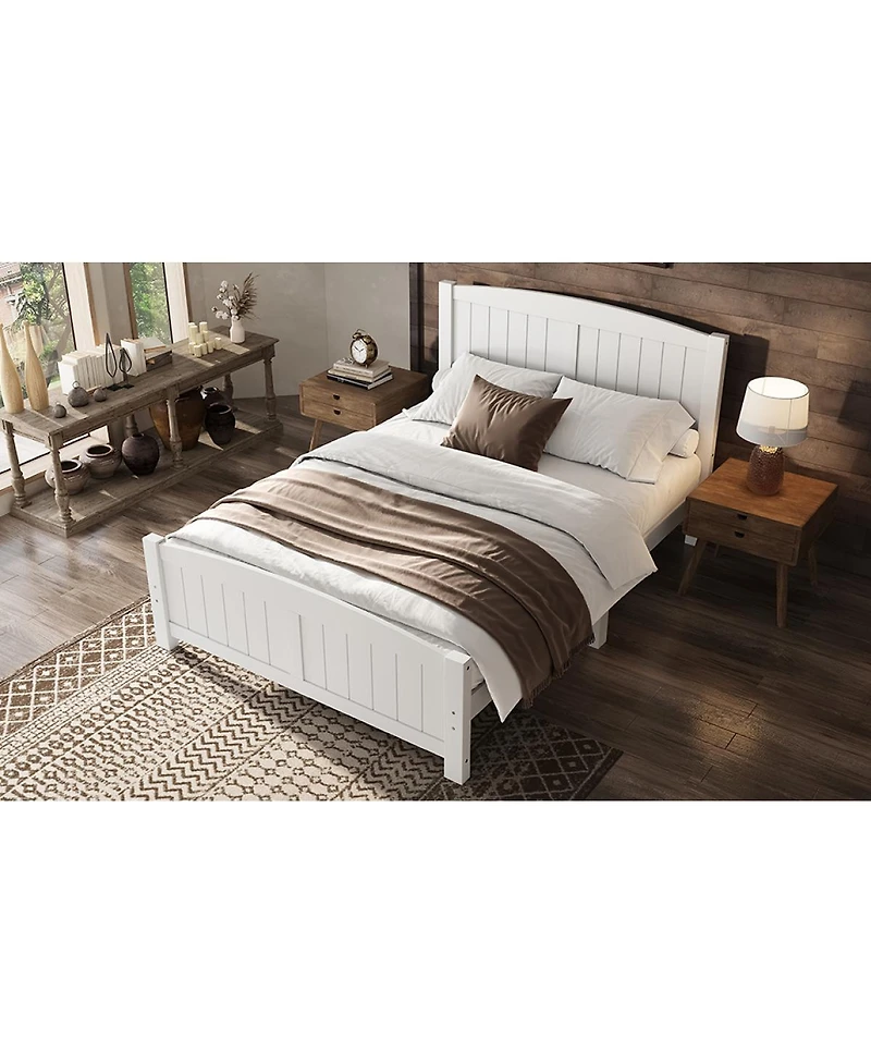 Streamdale Furniture Platform Bed, Solid Wood, No Box Spring Needed
