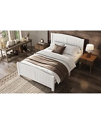 Streamdale Furniture Platform Bed, Solid Wood, No Box Spring Needed