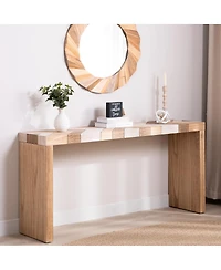 Streamdale Furniture Streamdale Modern Console Table, 62" Entryway Sofa Table with Chevron Pattern
