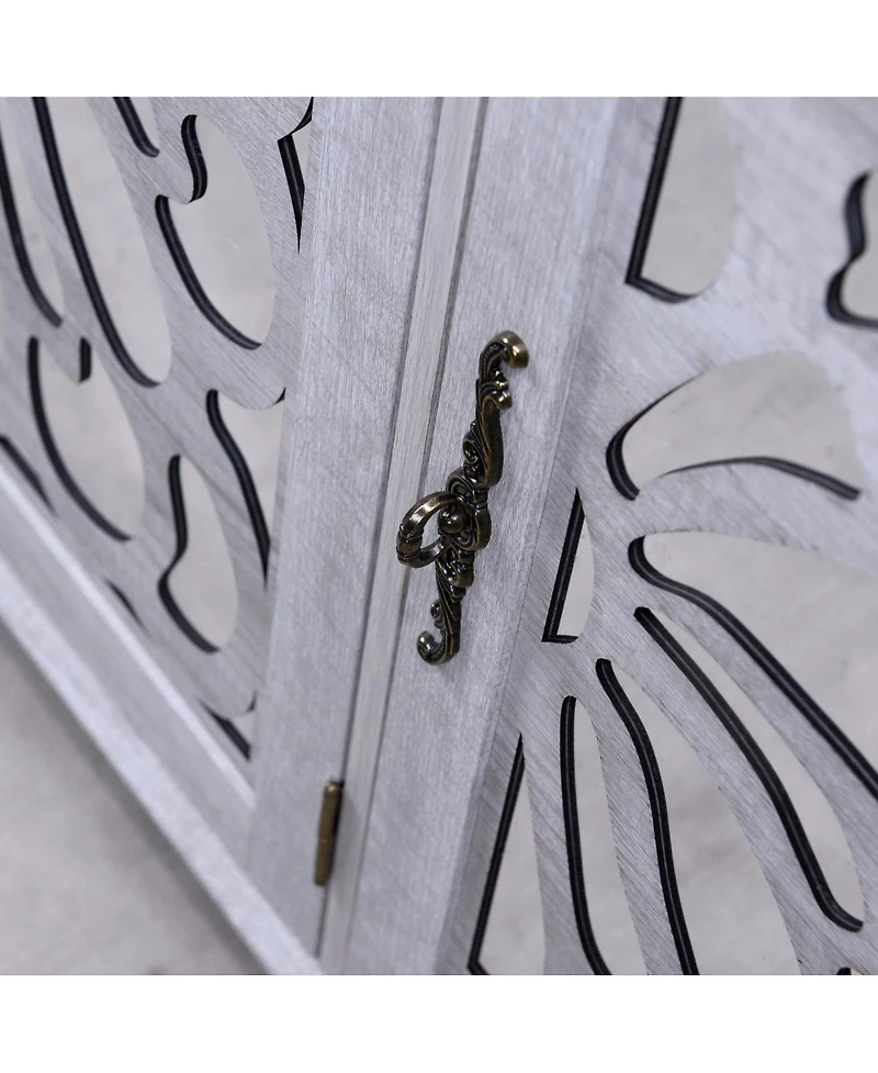 Streamdale Furniture 49" Countertop Sideboard with 3 Mirrored Doors & Adjustable Shelves