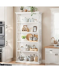 Tribesigns 6-Tier Kitchen Pantry, 71 Inches Industrial Storage Cabinet, Floor Standing 5 Shelf Pantry Organizer