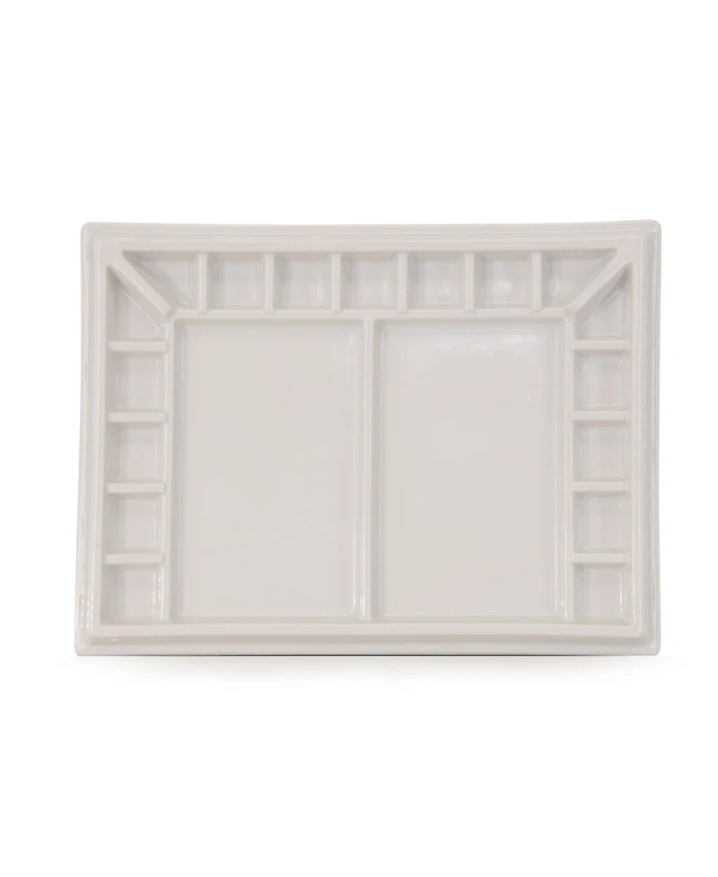 Pintar Ceramic Watercolor Paint Palette Tray - Well Ceramic Palette | Rectangle