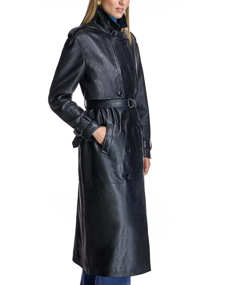 Julia & Stella by Maximilian Women's Leather Trench