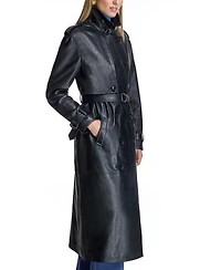 Julia & Stella by Maximilian Women's Leather Trench