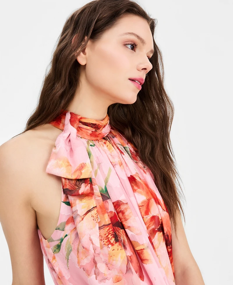 Adrianna Papell Women's Mock-Neck Maxi Dress