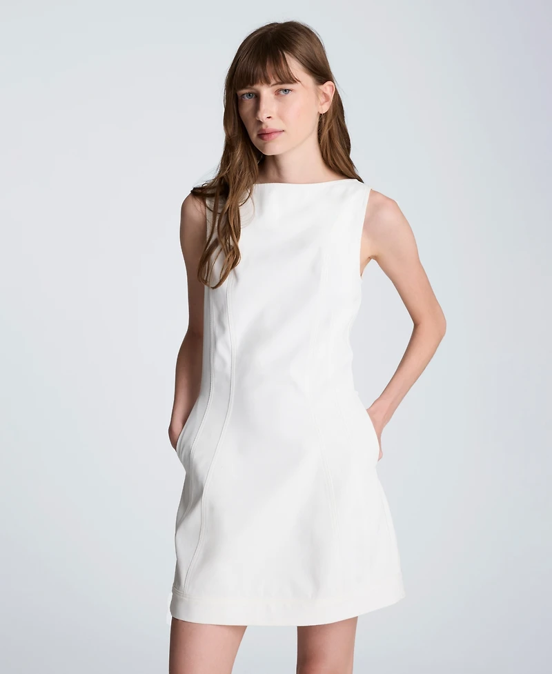 Kenneth Cole Women's Boat Neck Sculpt Mini Dress