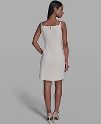 Karl Lagerfeld Paris Women's Scuba Crepe A-Line Dress
