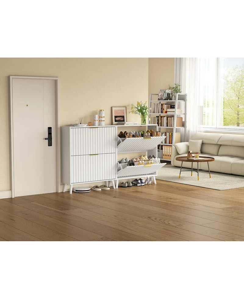 Streamdale Furniture Efficient Tipping Bucket Storage Organizer, Space-Saving Narrow Design