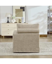 Streamdale Furniture 31.89" Wide Modular Sofa Bed with Chenille Fabric & Metal Legs