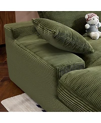 Streamdale Furniture Corduroy Compressed Sofa: Soft, Skin-Friendly, and Easy to Maintain