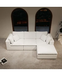 Streamdale Furniture Modular Sectional Sofa Seat, Upholstered Couch, No Assembly, 4PC Combo