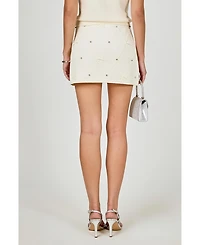 endless rose Women's Bow Detail Mini Skirt