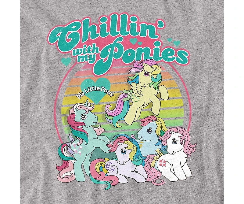 Hasbro+ Men's + My Little Pony Retro Chillin with Ponies T Shirt