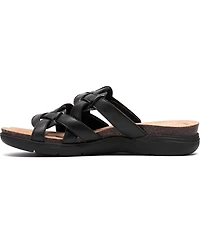 Clarks Women's April Rae Round Toe Flat Sandals