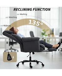 Homcom Executive Office Chair, Computer Desk Chair with Footrest,