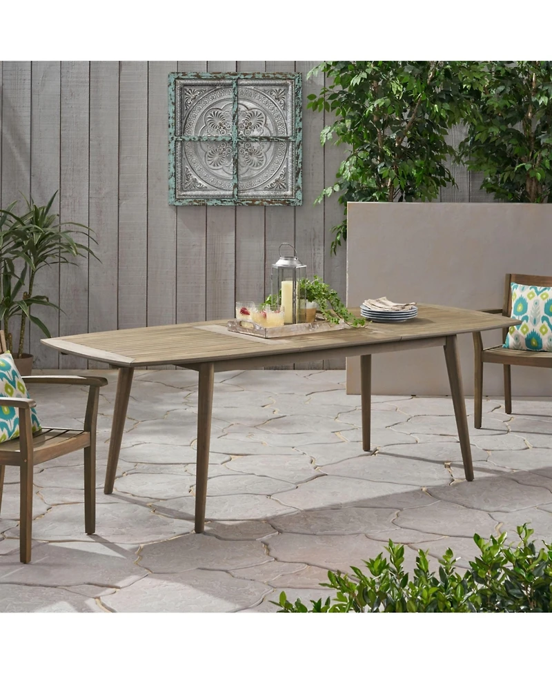 Mondawe 71-in to 94.5-in Expandable Outdoor Patio Dining Table