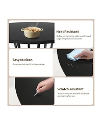 Gaomon Kitchen Table 42inch Round Farmhouse Dining Table For 4 to 6 People Rustic Wood Kitchen Table for Dining Room