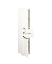 Streamdale Furniture White 70.87" H Tall Bathroom Storage Cabinet with 2 Doors & 2 Drawers
