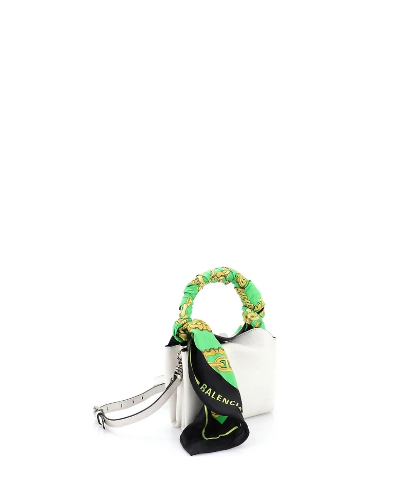 Pre-Owned Balenciaga Xs Flap Scarf Top Handle Bag Leather