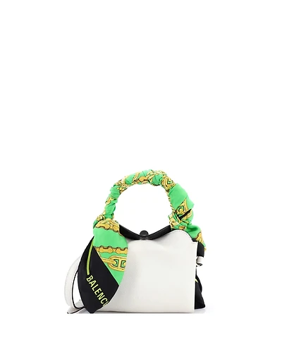 Pre-Owned Balenciaga Xs Flap Scarf Top Handle Bag Leather