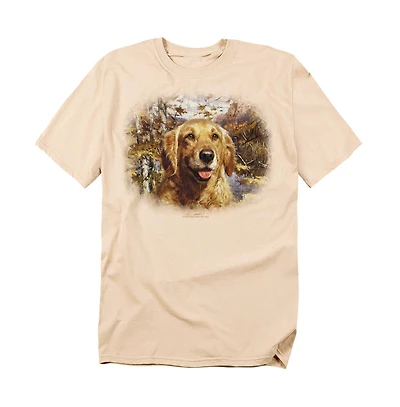 Wild Wings Men's Wildlife Golden Retriever Head Graphic T-Shirt