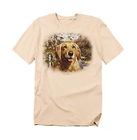 Wild Wings Men's Wildlife Golden Retriever Head Graphic T-Shirt