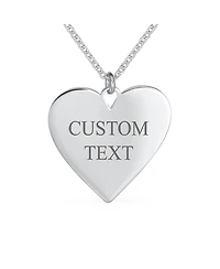 Bling Jewelry Inspirational Words Describe Your Mother Heart Pendant Necklace Sterling Silver