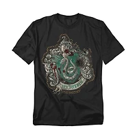 Harry Potter Men's Slytherin Knitted Patch Damaged T Shirt