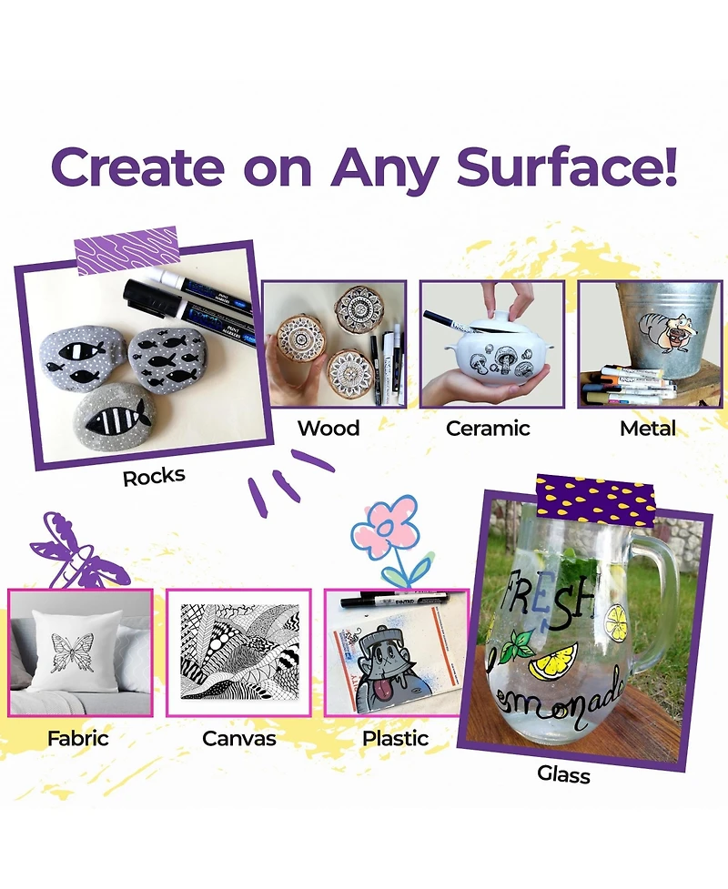 Pintar Black Acrylic Paint Markers for Guestbooks & Calligraphy