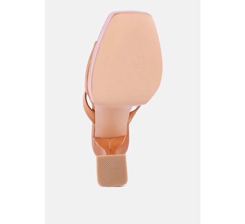 pda croc high heel platform sandals