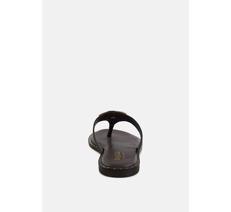 Kathleen Womens Embellished Slip-on Thong Sandals