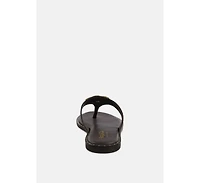 Kathleen Womens Embellished Slip-on Thong Sandals
