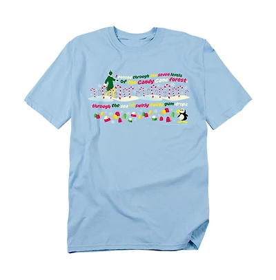 Elf Men's Candy Cane Forest T Shirt