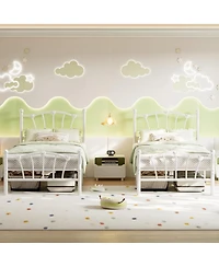 gaomon Twin Metal Bed Frame, Frames for Girls