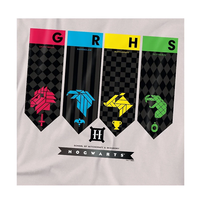 Harry Potter Men's Hogwarts House Banners T Shirt
