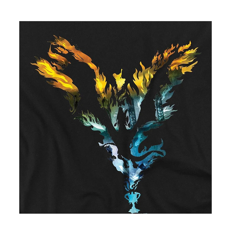 Harry Potter Men's Goblet of Fire Dragon Flames Graphic T-Shirt