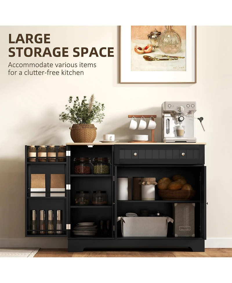 41" Sideboard Buffet Cabinet with Storage Drawer, Adjustable Shelf,