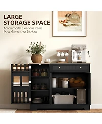 41" Sideboard Buffet Cabinet with Storage Drawer, Adjustable Shelf,