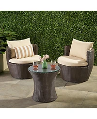 Streamdale Furniture Streamdale Cozy Outdoor Wicker Chat Set with Comfortable Cushions