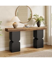 Tribesigns 63-Inch Console Table, Heavy-Duty Look, Behind Couch Sofa Table, Color Blocking Design, Bold Structural Presence, Modern Entryway Furniture