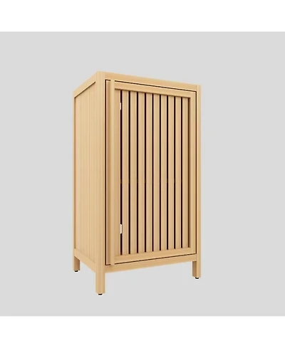Streamdale Furniture Bamboo Storage Cabinet with Door and Shelf
